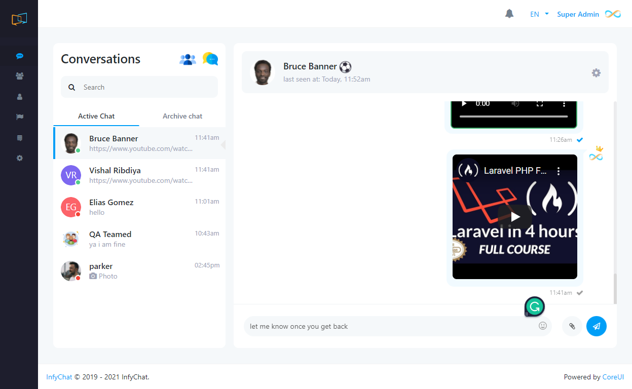 Invictus Chat Features